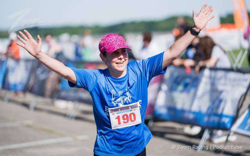 Watermarked race photo preview