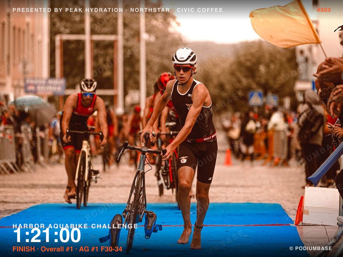 Race photo from Harbor Aquabike Challenge